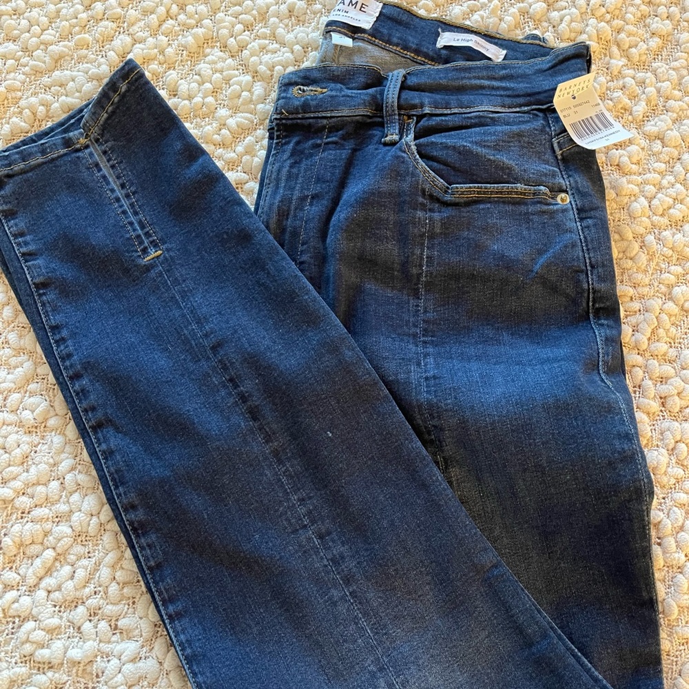 Frame Denim Le High skinny denim w/front split hem